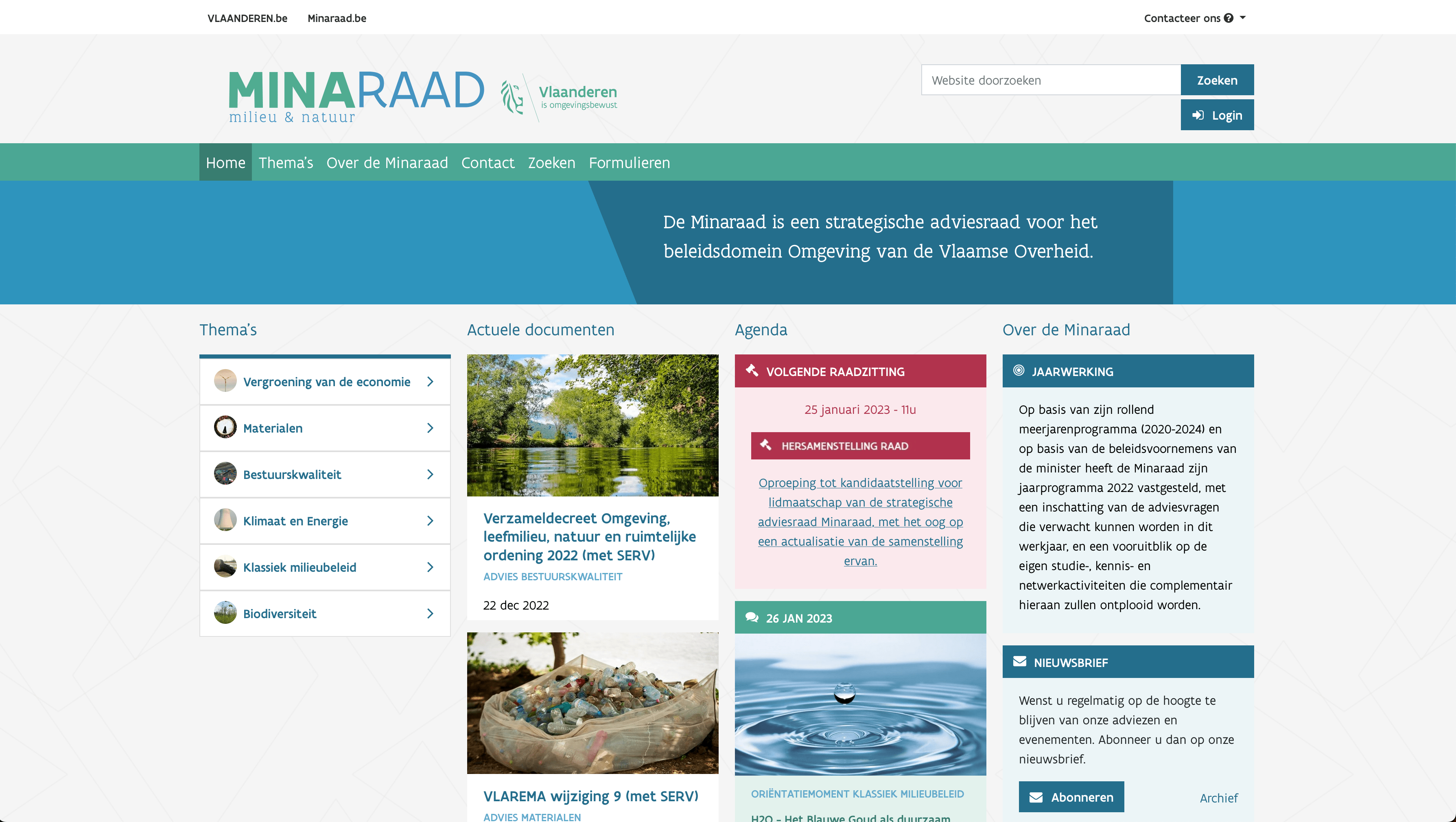 www.minaraad.be screenshot
